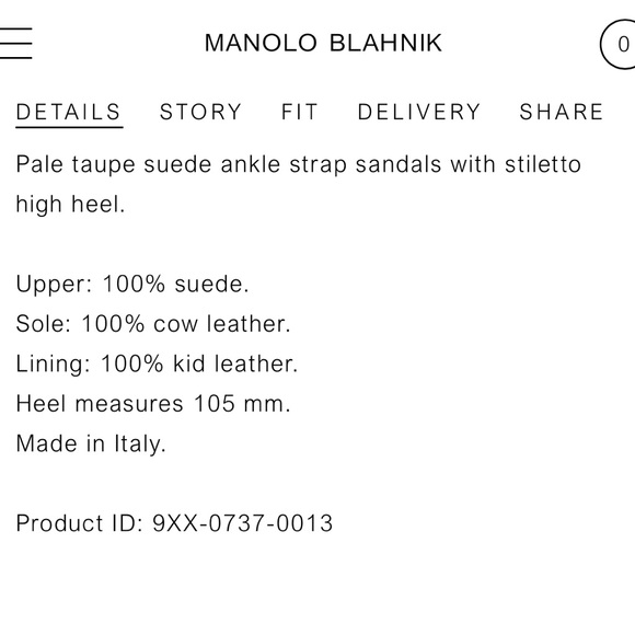 Manolo Blahnik ankle strap sandal (35) - Picture 11 of 12